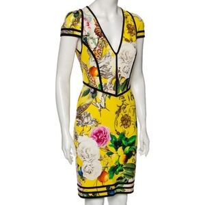 Vintage y2k Roberto Cavalli garden floral mini dress